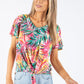 Tie Front Tropical Top