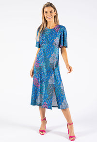 Peacock Print Dress