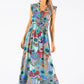 Abstract Print Maxi Dress