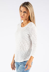 Long Sleeve Textured Top