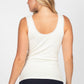 Reversible Ribbed V-Scoop Tank with Lace Trim