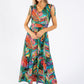 Tropical Print Midi Dress