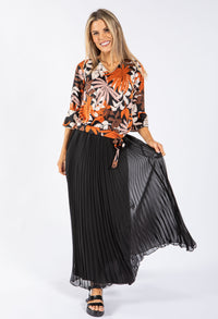 Pleated Maxi Skirt