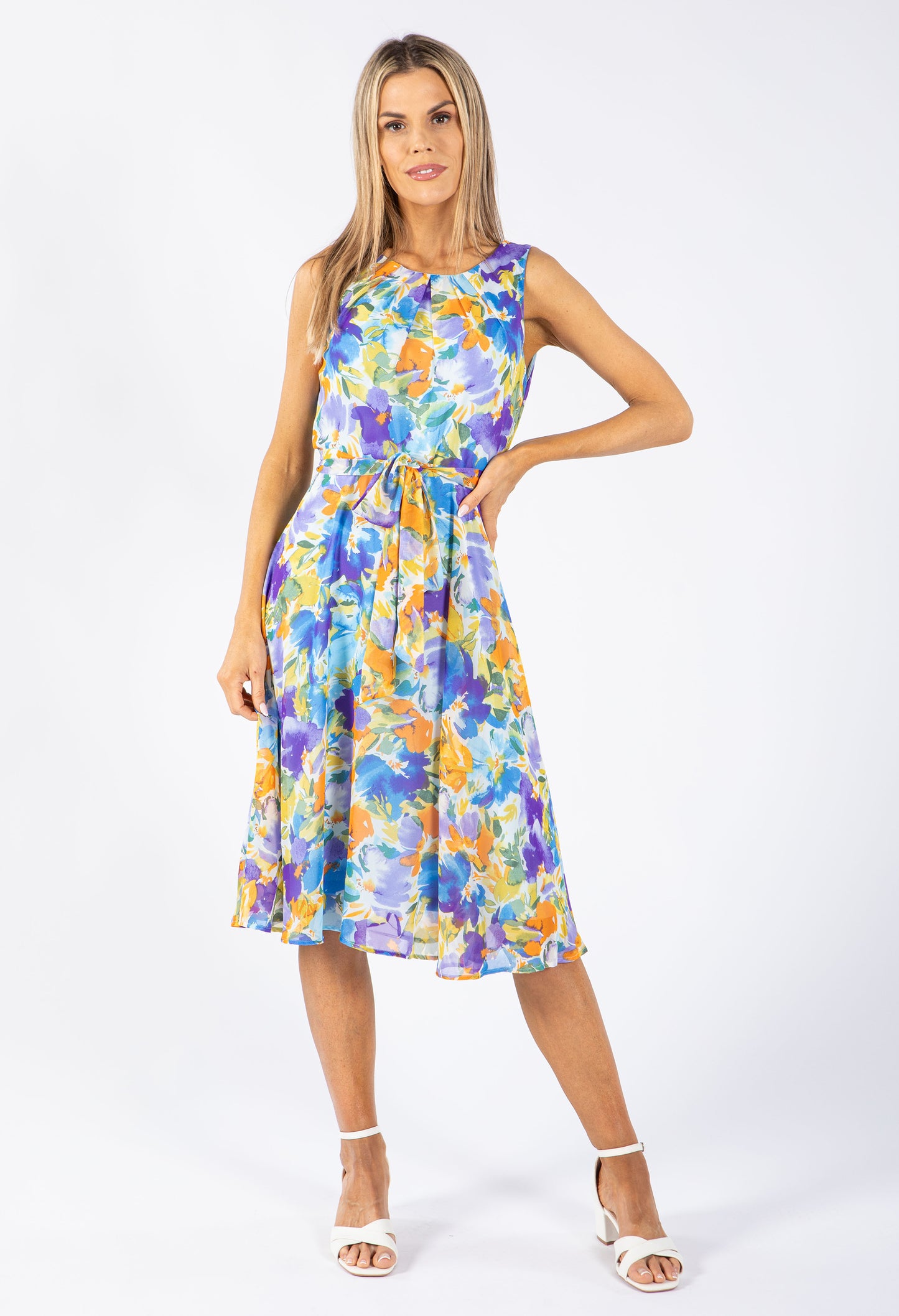 Floral Fleck Midi Dress