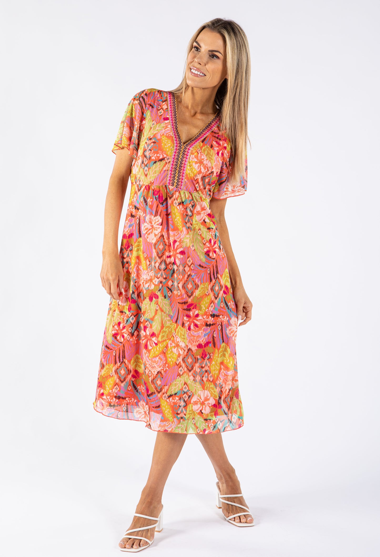 Print Pop Mesh Dress