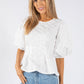 Puff Sleeve Textured Top