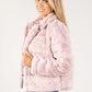 Button Close Short Faux Fur Coat