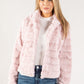 Button Close Short Faux Fur Coat