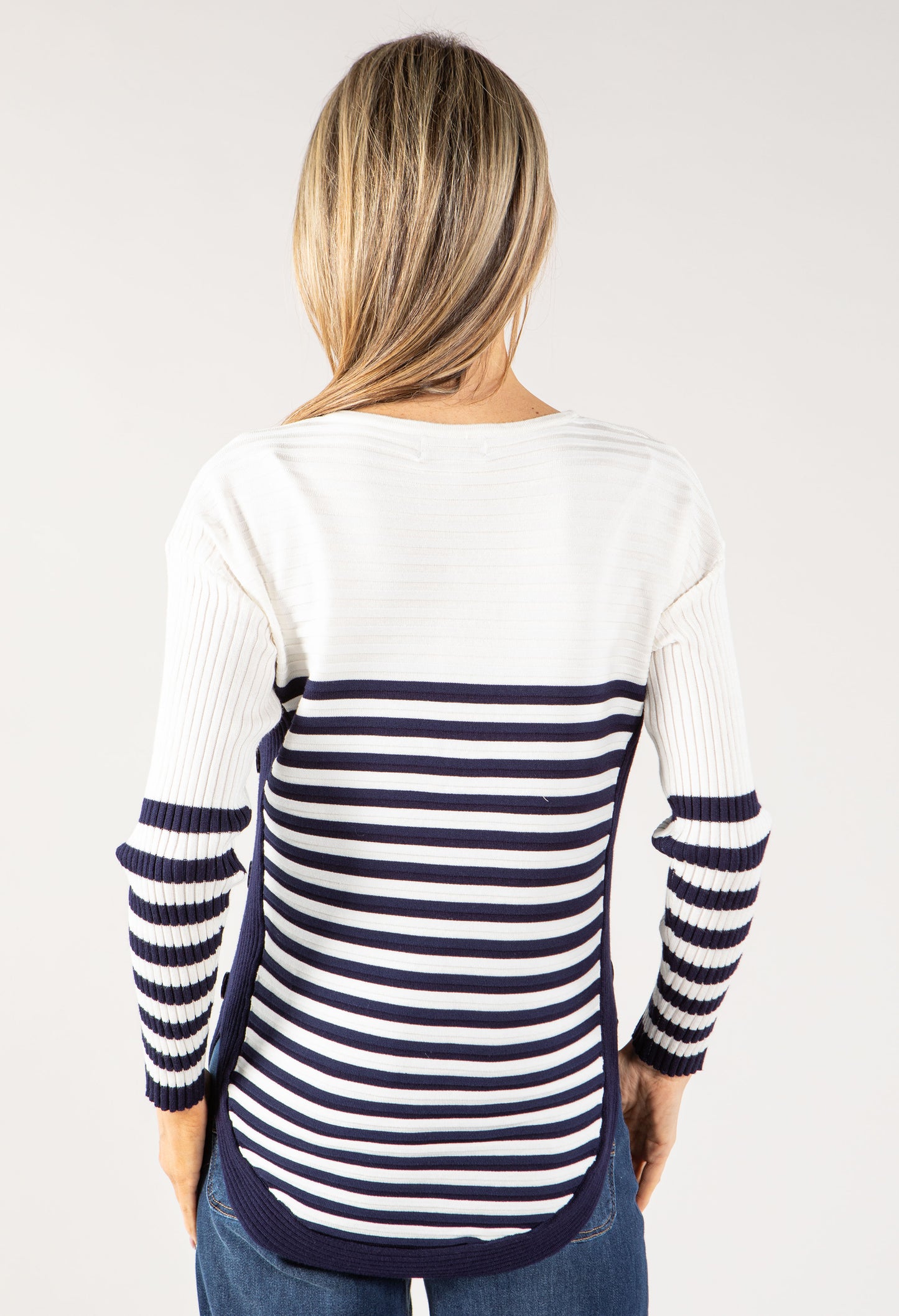 Striped Ribbed Knit Top