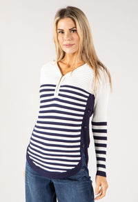 Striped Ribbed Knit Top