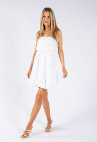 Strapless Balloon Hem Dress