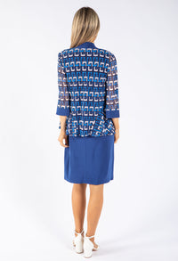 Patterned Jacket and Dress Set