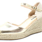 Gold Espadrille Wedge