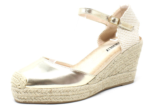 Gold Espadrille Wedge