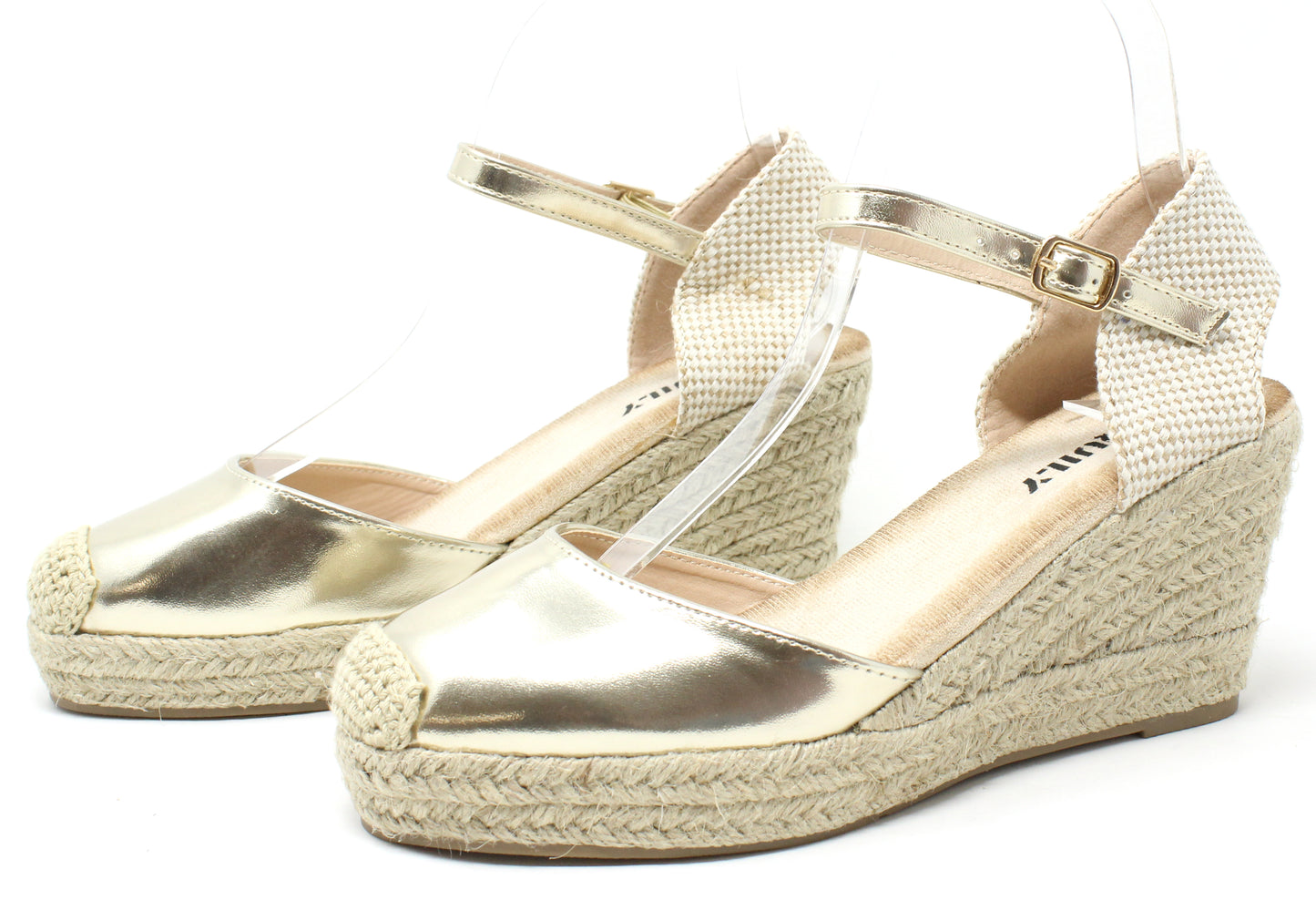 Gold Espadrille Wedge