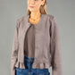 Frill Hem Suedette Jacket