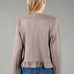 Frill Hem Suedette Jacket