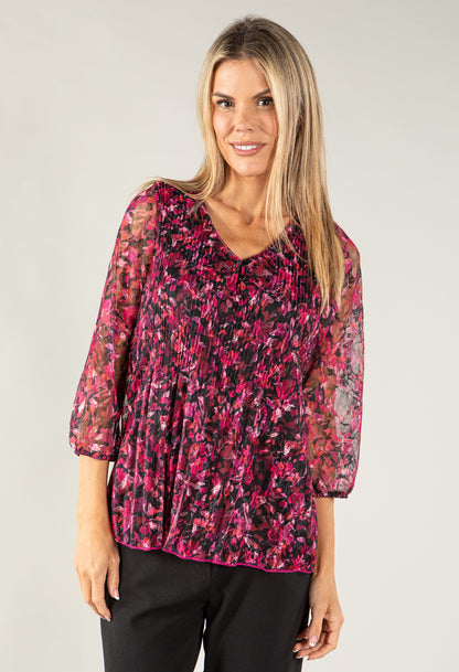 Rose Printed Lace Top