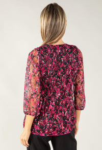 Rose Printed Lace Top