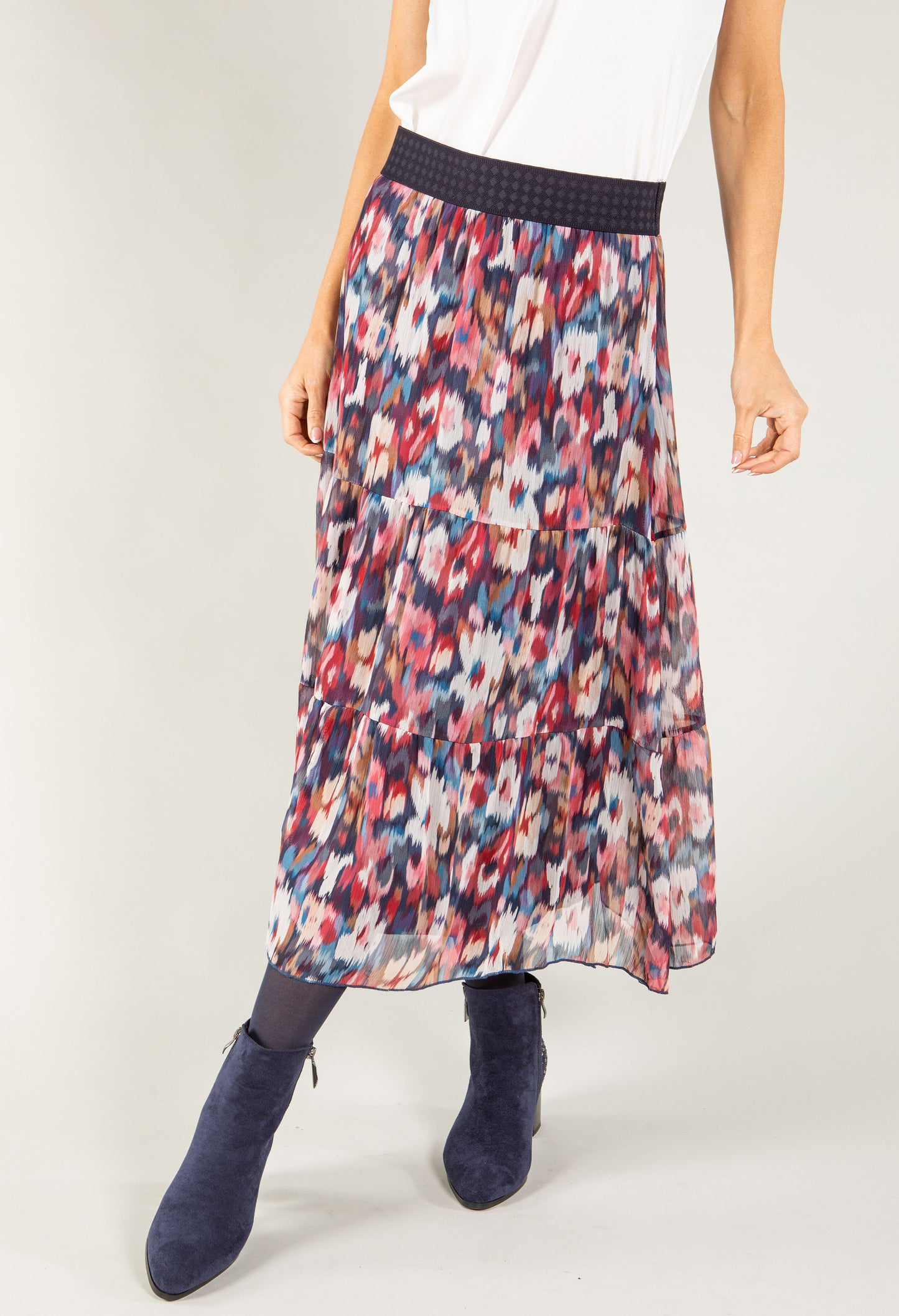 Colour Fleck Midi Skirt