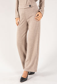 Button Detail Knit Trouser