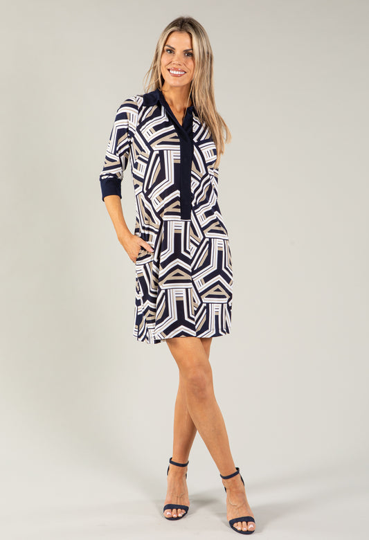 Zigzag Print Dress