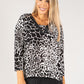 Giraffe Print Fine Knit Top