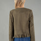 Frill Hem Suedette Jacket