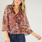 Mixed Paisley Print Top