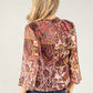 Mixed Paisley Print Top