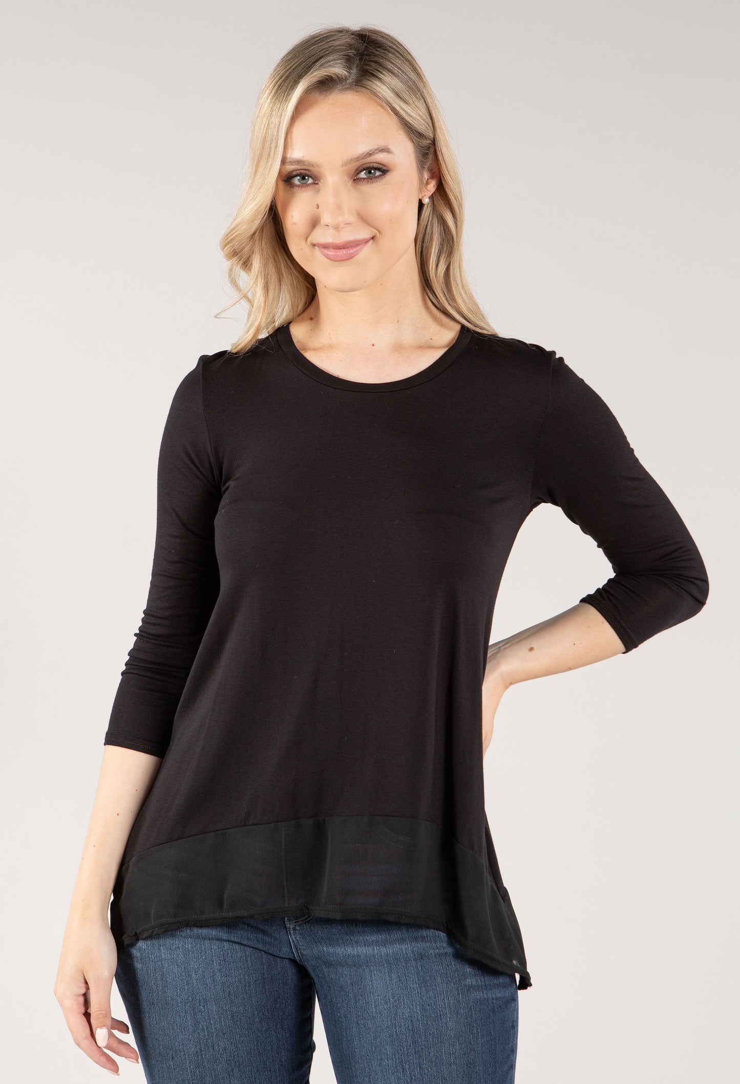 Long Sleeve Trim Top