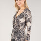 Snake Print V Neckline Top