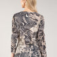 Snake Print V Neckline Top