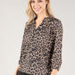 Leopard Print V Neckline Top