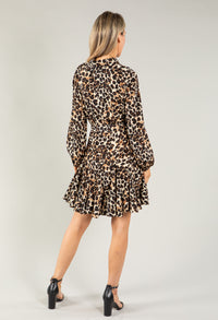 Leopard Print Shirt Dress