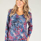 Floral Detail Lux Touch Pullover Knit