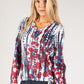 Abstract V Neck Lux Touch Knit