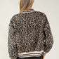 Leopard Print Bomber Jacket