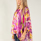 Colour Splash Waterfall Silk Top