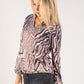 Abstract Print Lurex Detail Top