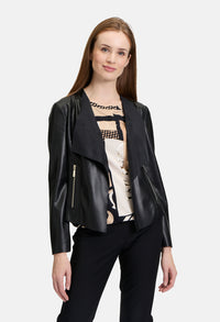 Leather Style Blazer Jacket