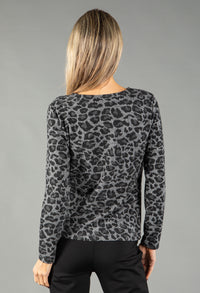 Ruched Leo Soft Touch Print Knit