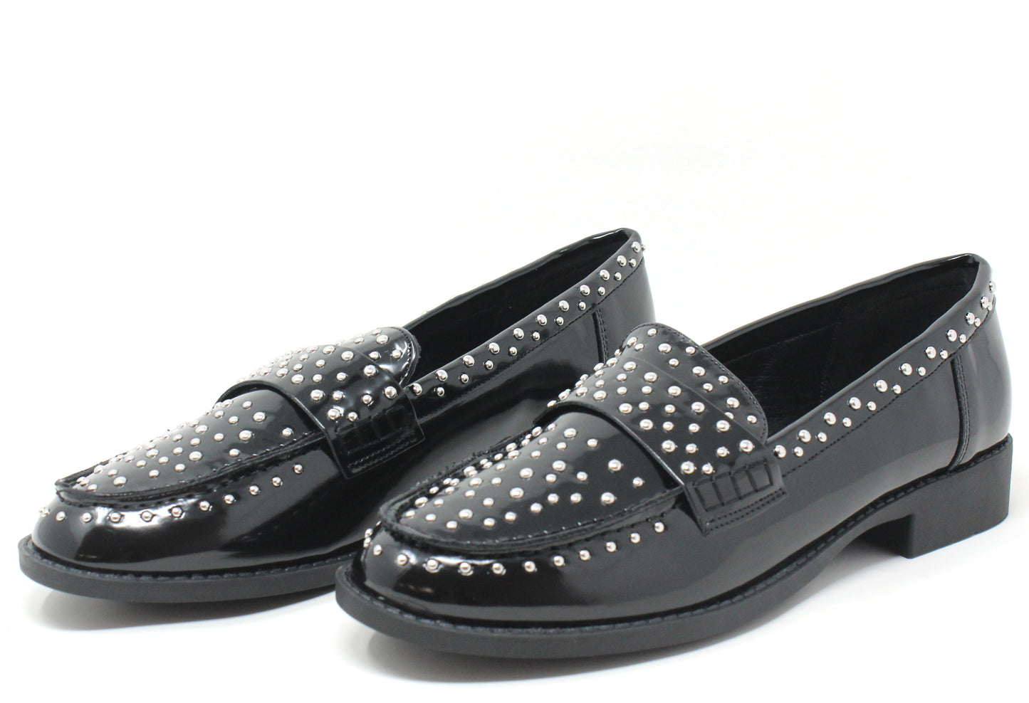 Silver Studded Loafer