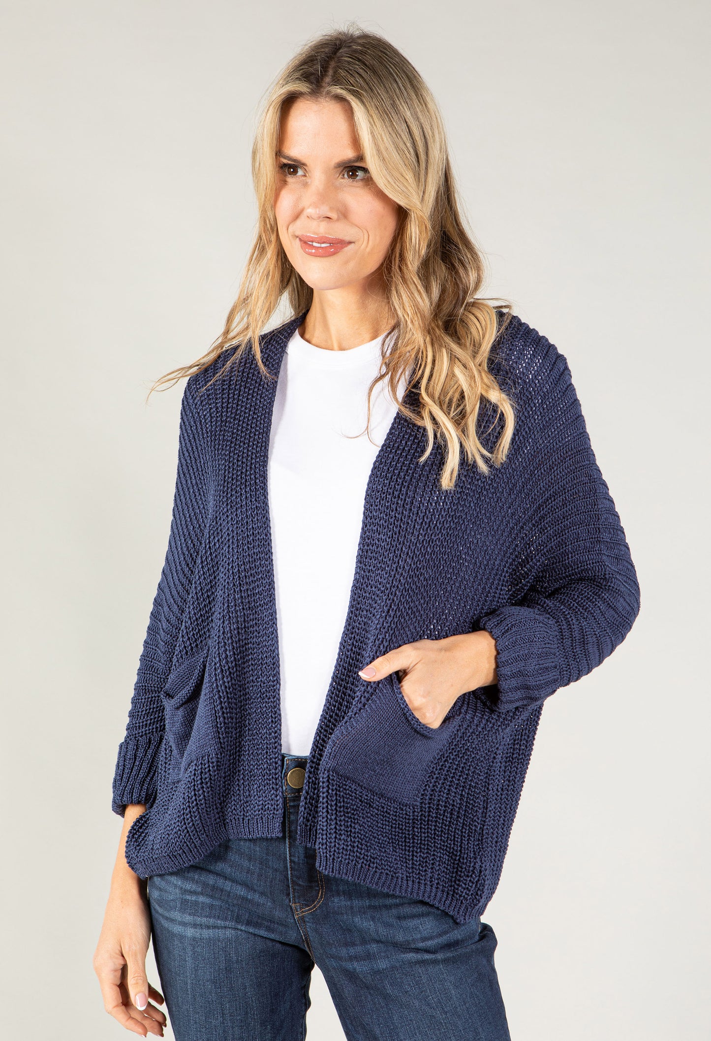 Chunky Knit Cardigan with Pockets