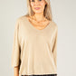 Lurex V Neck Knit Pullover