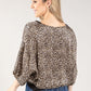 Leopard Print Silk Cardigan