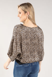 Leopard Print Silk Cardigan