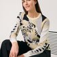 Jumper with an animal jacquard pattern