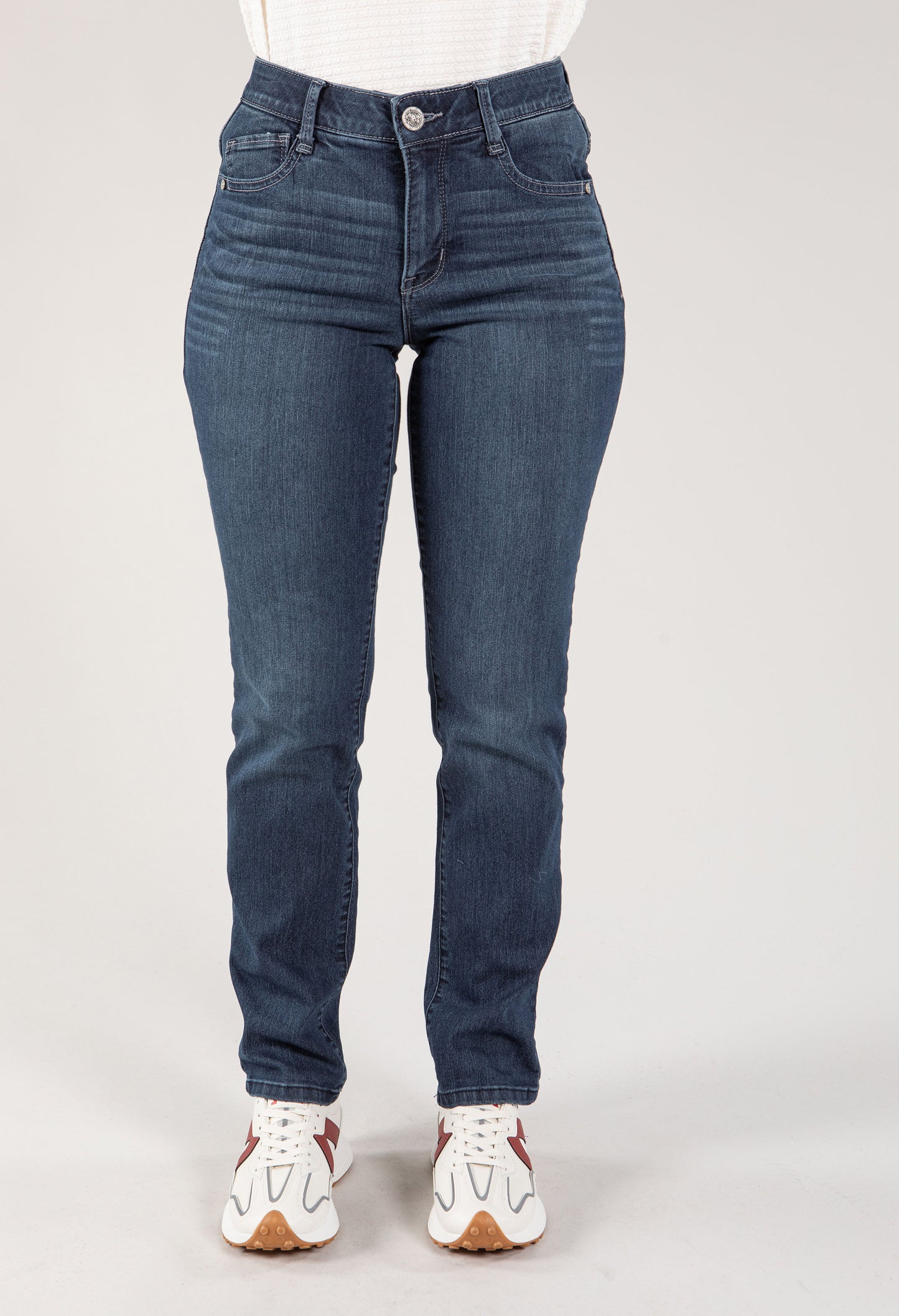 "Ab"solution® Indigo High Rise Straight Leg Jeans