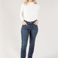 "Ab"solution® Indigo High Rise Straight Leg Jeans